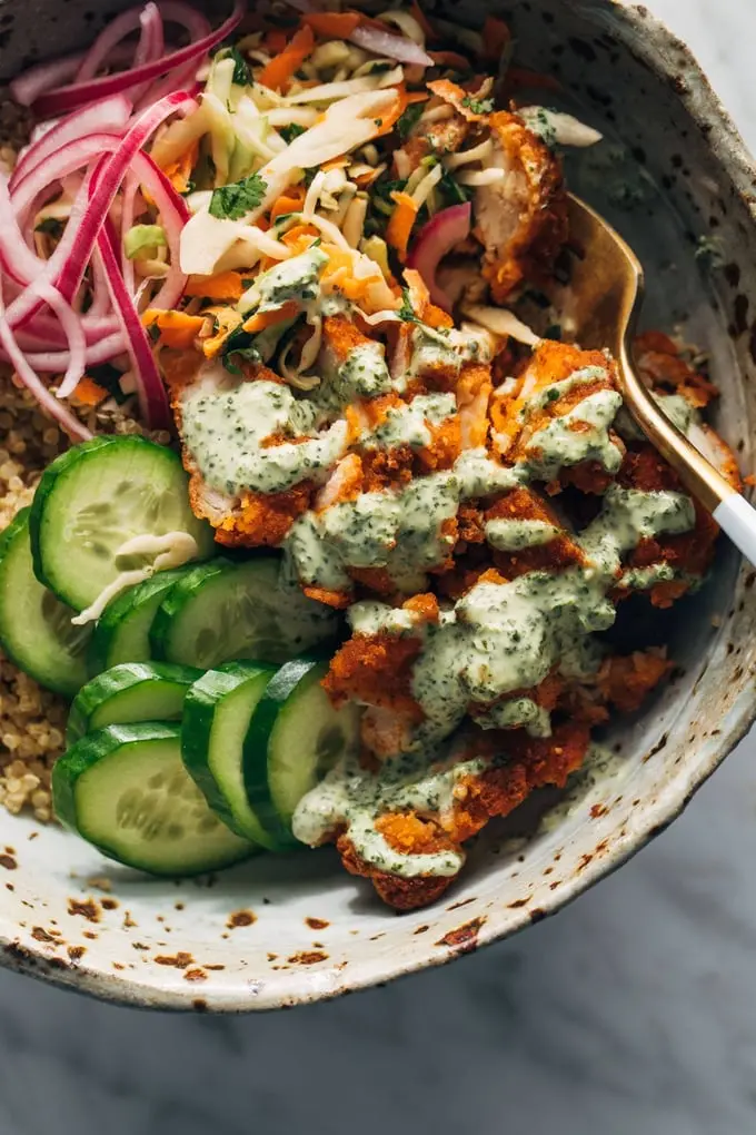 Crispy Chicken Tikka Bowls